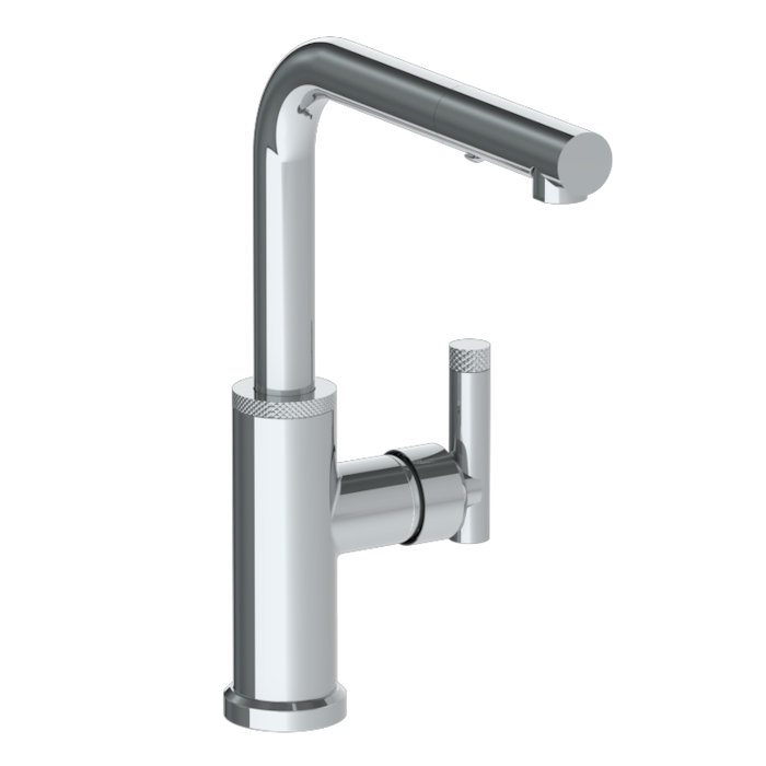 WATERMARK Urbane 25 Deck Mounted 1 Hole Square Top Kitchen Faucet with Pull Out Spray - Low Spout 25-7.3P3-IN14 (ON SALE)