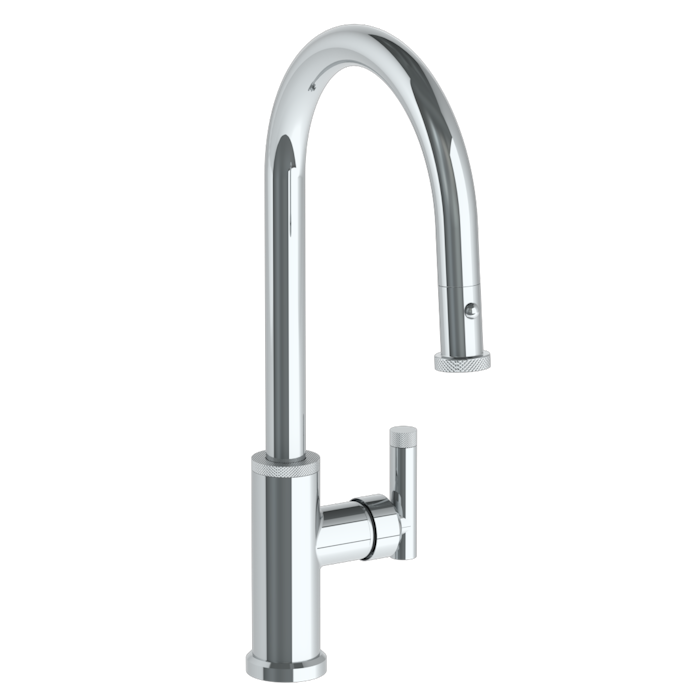 WATERMARK Urbane 25 Deck Mounted 1 Hole Gooseneck Kitchen Faucet with Pull Down Spray - High Spout 25-7.3PG2-IN14 (ON SALE)