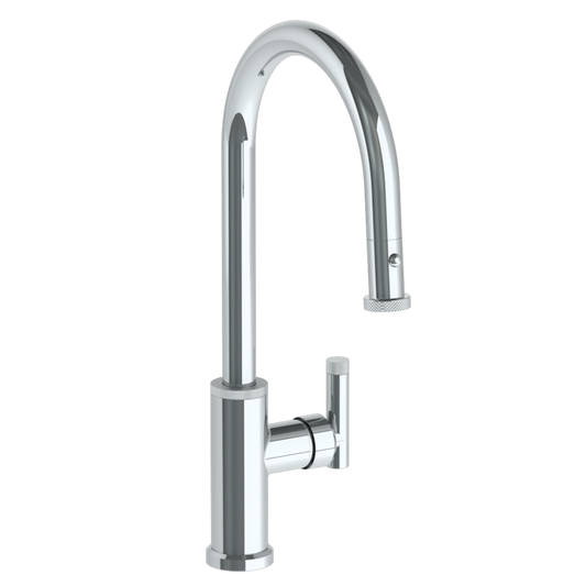 WATERMARK Urbane 25 Deck Mounted 1 Hole Gooseneck Kitchen Faucet with Pull Down Spray - High Spout 25-7.3PG2-IN14 (ON SALE)