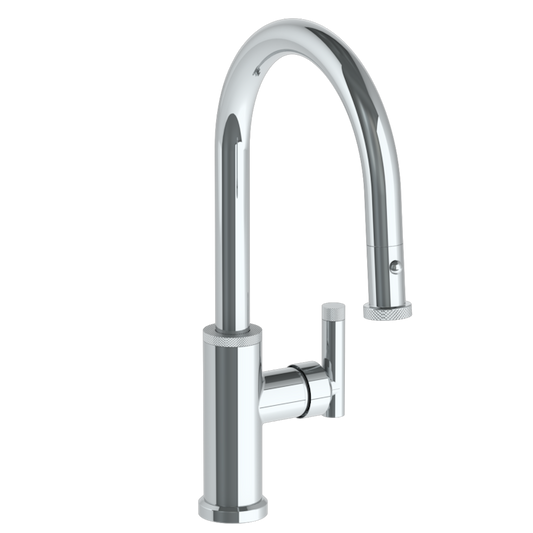 WATERMARK Urbane 25 Deck Mounted 1 Hole Gooseneck Kitchen Faucet with Pull Down Spray - Low Spout 25-7.3PG4-IN14 (ON SALE)