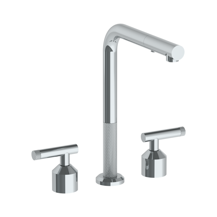 WATERMARK Urbane 25 Deck Mounted 3 Hole Square Top Kitchen Faucet with Pull Out Spray 25-7P1-IN14 (ON SALE)