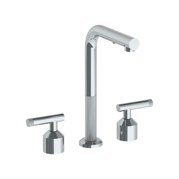 WATERMARK Urbane 25 Deck Mounted 3 Hole Square Top Prep Faucet with Pull Out Spray 25-9P3-IN14 (ON SALE)