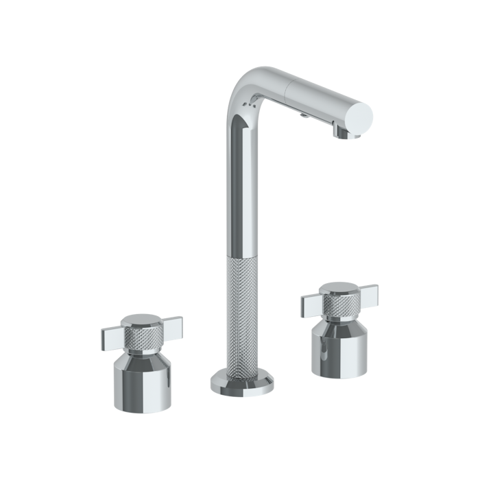 WATERMARK Urbane 25 Deck Mounted 3 Hole Square Top Prep Faucet with Pull Out Spray 25-9P3-IN16 (ON SALE)