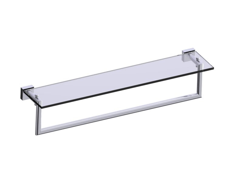 Kartners Madrid Glass Shelf w/ Towel Rail 24" (PLEASE CALL US FOR SPECIAL PRICING)