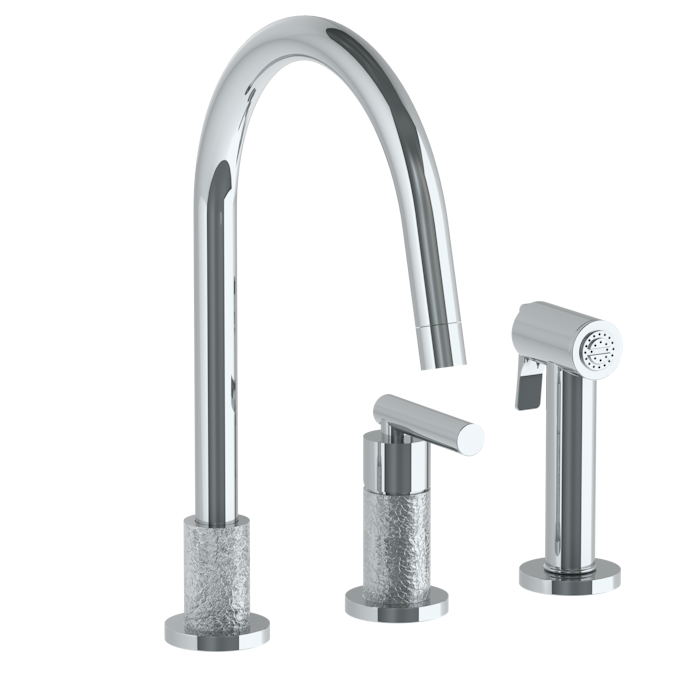 WATERMARK Sense 27 Deck Mounted 3 Hole Kitchen Set - Includes Side Spray 27-7.1.3A-CL14V (ON SALE)