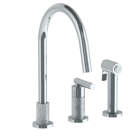 WATERMARK Sense 27 Deck Mounted 3 Hole Kitchen Set - Includes Side Spray 27-7.1.3A-CL14V (ON SALE)