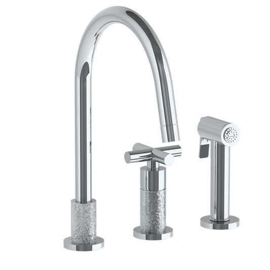 WATERMARK Sense 27 Deck Mounted 3 Hole Kitchen Set - Includes Side Spray 27-7.1.3A-CL15V (ON SALE)