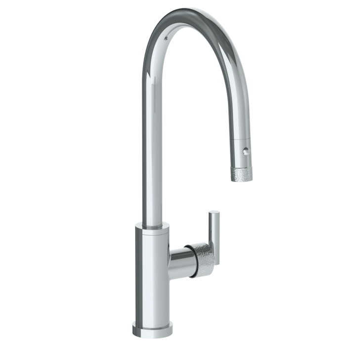 WATERMARK Sense 27 Deck Mounted 1 Hole Gooseneck Kitchen Faucet with Pull Down Spray - High Spout 27-7.3PG2-CL14 (ON SALE)
