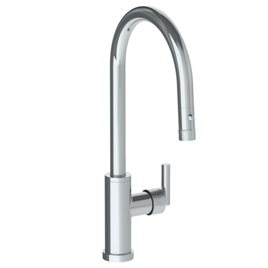 WATERMARK Sense 27 Deck Mounted 1 Hole Gooseneck Kitchen Faucet with Pull Down Spray - High Spout 27-7.3PG2-CL14 (ON SALE)