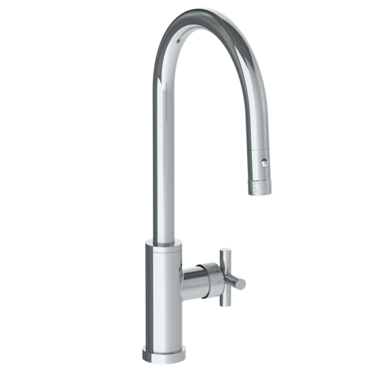 WATERMARK Sense 27 Deck Mounted 1 Hole Gooseneck Kitchen Faucet with Pull Down Spray - High Spout 27-7.3PG2-CL15 (ON SALE)