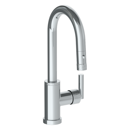 WATERMARK Sense 27 Deck Mounted 1 Hole Gooseneck Prep Faucet with Pull Down Spray 27-9.3PG2-CL14 (ON SALE)