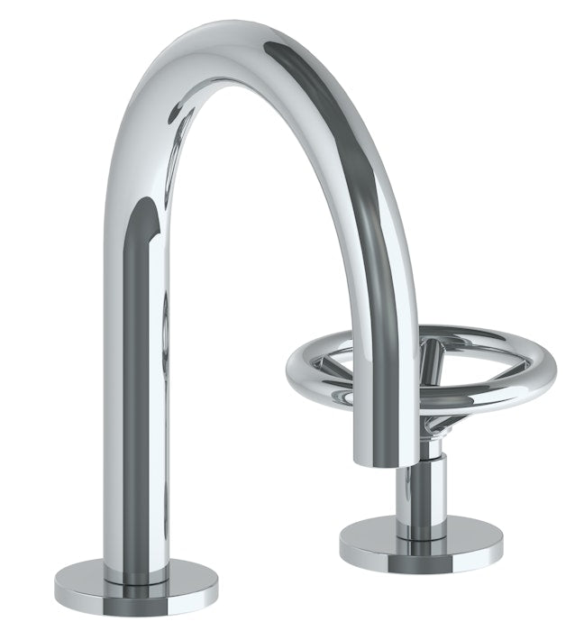 WATERMARK Brooklyn 31 Deck Mounted 2 Hole Gooseneck Lavatory Set 31-1.3GS-BK (ON SALE)