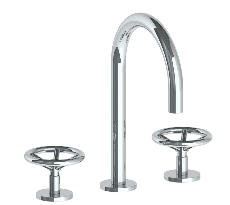 WATERMARK Brooklyn 31 Deck Mounted 3 Hole Gooseneck Lavatory Set 31-2G-BK (ON SALE)