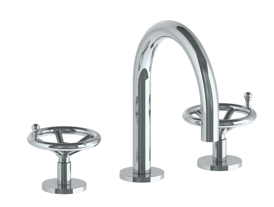 WATERMARK Brooklyn 31 Deck Mount 3 Hole Gooseneck Lavatory Set 31-2GS-BKA1 (ON SALE)