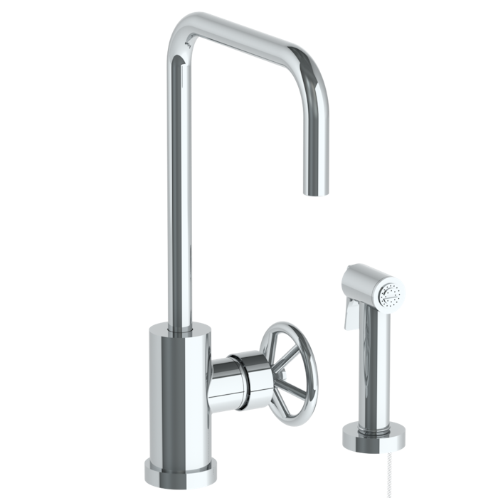 WATERMARK Brooklyn 31 Deck Mounted 2 Hole Kitchen Set - Includes Side Spray 31-7.4-BK (ON SALE)
