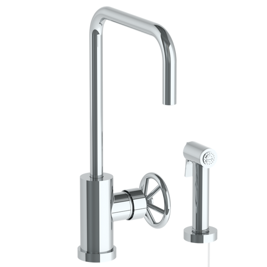 WATERMARK Brooklyn 31 Deck Mounted 2 Hole Kitchen Set - Includes Side Spray 31-7.4-BK (ON SALE)