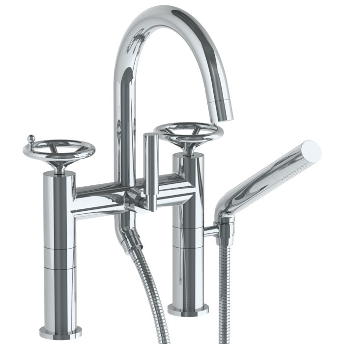 WATERMARK Brooklyn 31 Deck Mounted Exposed Gooseneck Bath Set with Hand Shower 31-8.2-BKA1 (ON SALE)