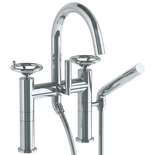 WATERMARK Brooklyn 31 Deck Mounted Exposed Gooseneck Bath Set with Hand Shower 31-8.2-BKA1 (ON SALE)