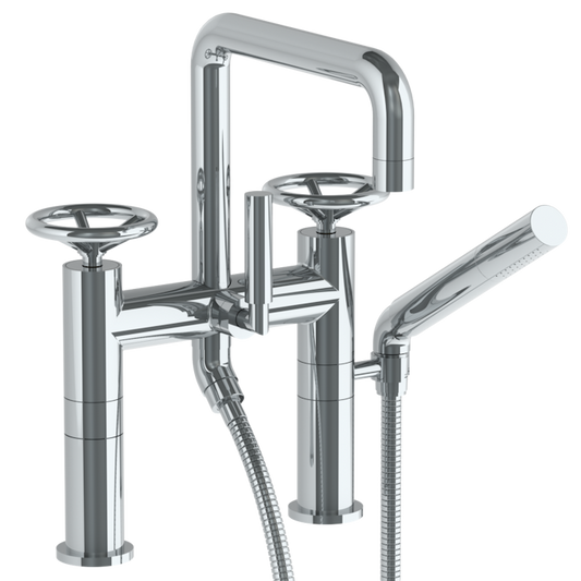 WATERMARK Brooklyn 31 Deck Mounted Exposed Square Bath Set with Hand Shower 31-8.26.2-BK (ON SALE)