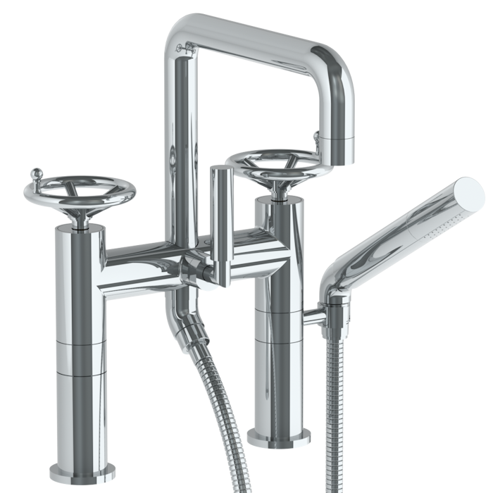 WATERMARK Brooklyn 31 Deck Mounted Exposed Square Bath Set with Hand Shower 31-8.26.2-BKA1 (ON SALE)