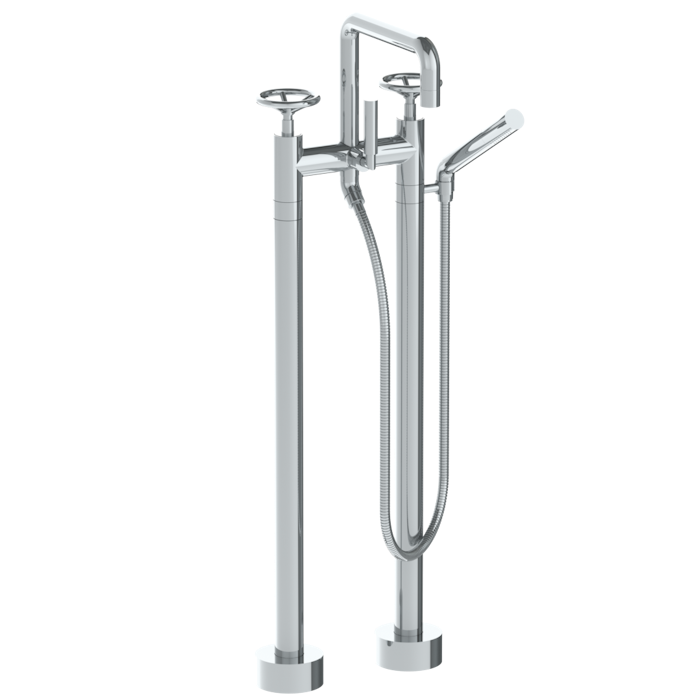 WATERMARK Brooklyn 31 Floor Standing Square Bath Set with Slim Hand Shower 31-8.26.3-BK (ON SALE)