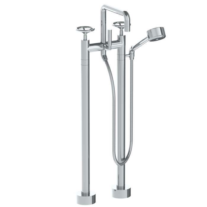 WATERMARK Brooklyn 31 Floor Standing Square Bath Set with Volume Hand Shower 31-8.26.3V-BK (ON SALE)