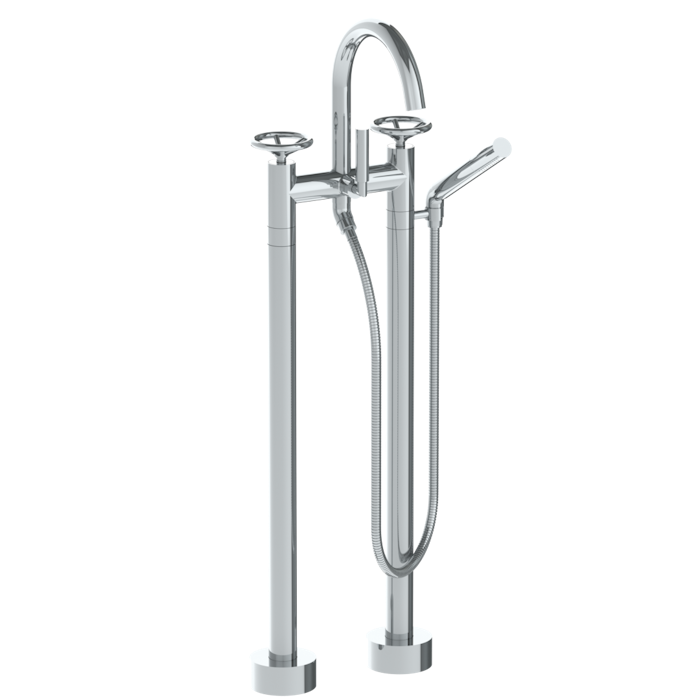 WATERMARK Brooklyn 31 Floor Standing Gooseneck Bath Set with Slim Hand Shower 31-8.3-BK (ON SALE)