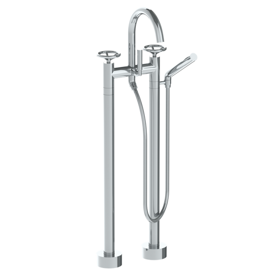 WATERMARK Brooklyn 31 Floor Standing Gooseneck Bath Set with Slim Hand Shower 31-8.3-BK (ON SALE)