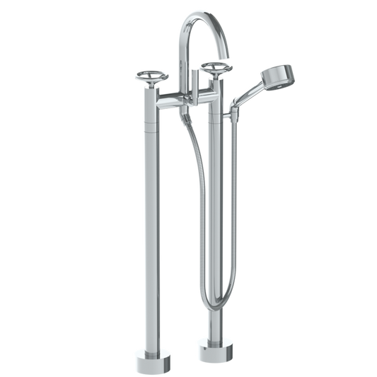 WATERMARK Brooklyn 31 Floor Standing Gooseneck Bath Set with Volume Hand Shower 31-8.3V-BK (ON SALE)