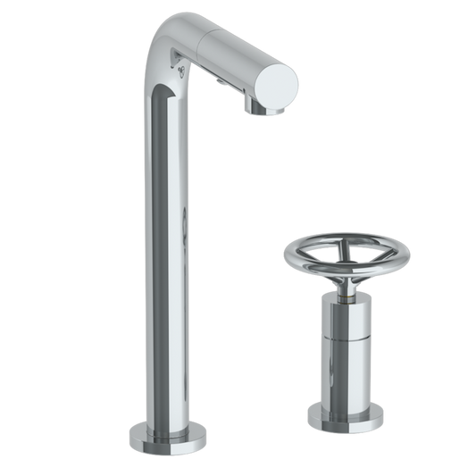 WATERMARK Brooklyn 31 Deck Mounted 2 Hole Square Top Prep Faucet with Pull Out Spray 31-9.1.3P1-BKV (ON SALE)