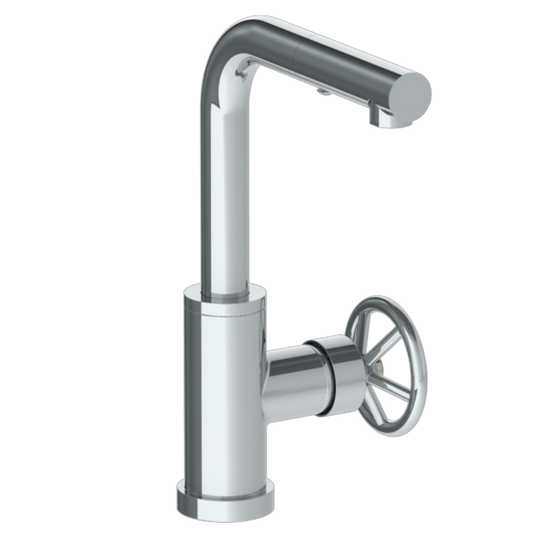 WATERMARK Brooklyn 31 Deck Mounted 1 Hole Square Top Prep Faucet with Pull Out Spray 31-9.3P1-BK (ON SALE)