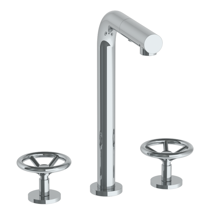 WATERMARK Brooklyn 31 Deck Mounted 3 Hole Square Top Prep Faucet with Pull Out Spray 31-9P3-BK (ON SALE)
