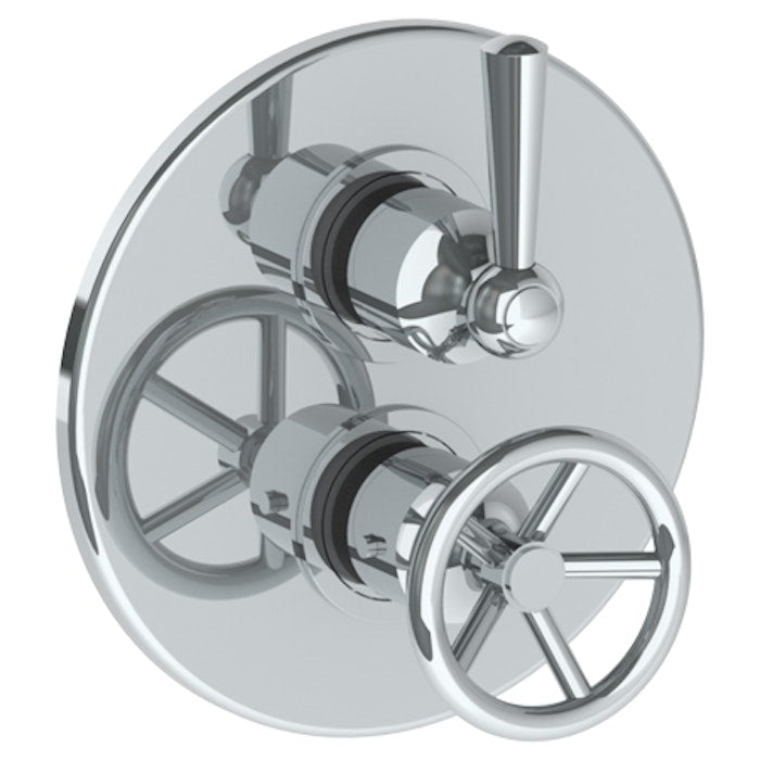 WATERMARK Brooklyn 31 Wall Mounted Thermostatic Shower Trim with built-in control, 7 1/2" dia. 31-T20-BK (ON SALE)