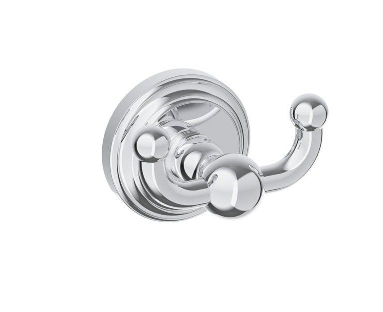 Kartners Florence Double Prong Robe Hook (Solid Back) (PLEASE CALL US FOR SPECIAL PRICING)