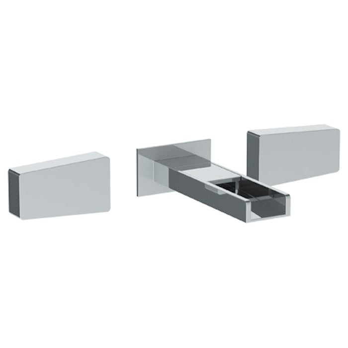 WATERMARK Edge 35 Wall Mounted 3 Hole Waterfall Lavatory Set with 7 1/8" OA Spout 35-2.2WF-ED1 (ON SALE)
