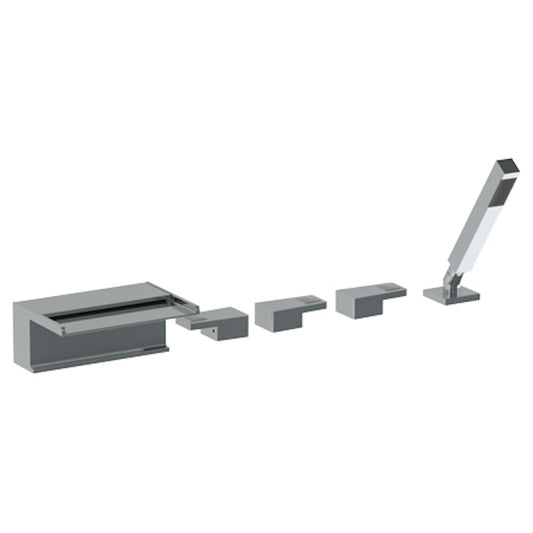WATERMARK Edge 35 Deck Mounted 5 Hole Bath Set With Waterfall Spout 35-8.1WF-ED3 (ON SALE)