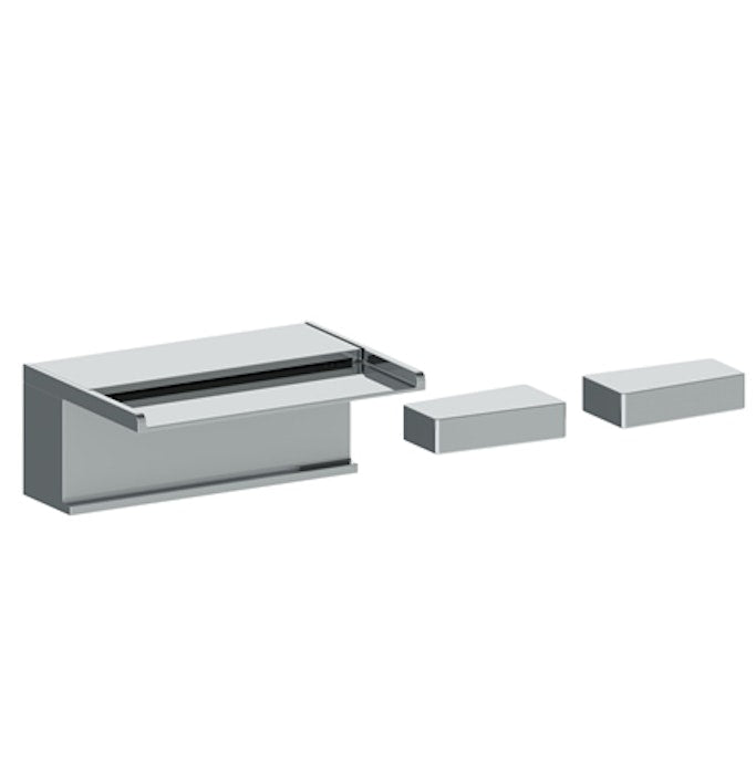 WATERMARK Edge 35 Deck Mounted 3 Hole Bath Set With Waterfall Spout 35-8WF-ED1 (ON SALE)