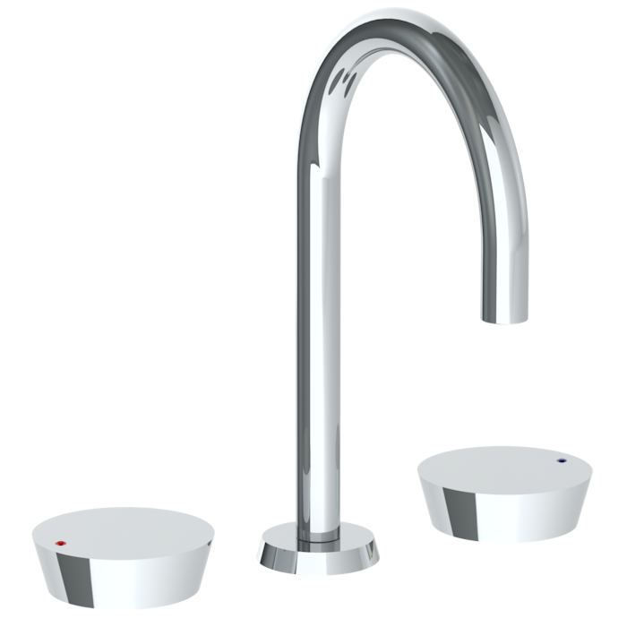 WATERMARK Zen 36 Deck Mounted 3 Hole Gooseneck Lavatory Set 36-2-BL1 (ON SALE)