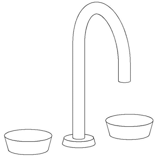 WATERMARK Zen 36 Deck Mounted 3 Hole Gooseneck Lavatory Set 36-2-IW (ON SALE)
