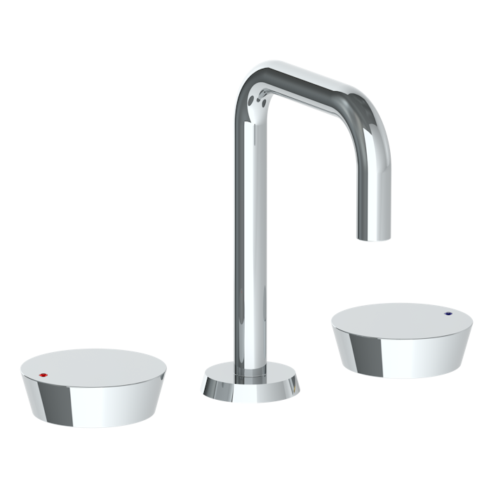 WATERMARK Zen 36 Deck Mounted 3 Hole Extended Square Spout Lavatory Set 36-2.18-BL1 (ON SALE)