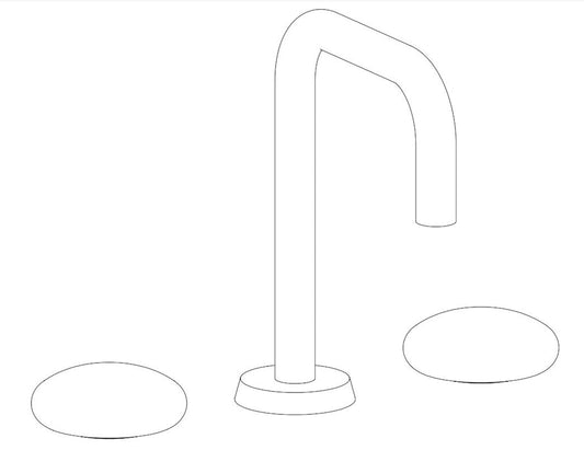 WATERMARK Zen 36 Deck Mounted 3 Hole Extended Square Spout Lavatory Set 36-2.18-WM (ON SALE)