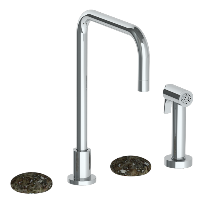 WATERMARK Zen 36 Deck Mounted 4 Hole Square Top Kitchen Set - Includes Side Spray 36-7.1-MM (ON SALE)