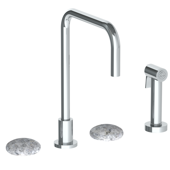 WATERMARK Zen 36 Deck Mounted 4 Hole Square Top Kitchen Set - Includes Side Spray 36-7.1-WM (ON SALE)