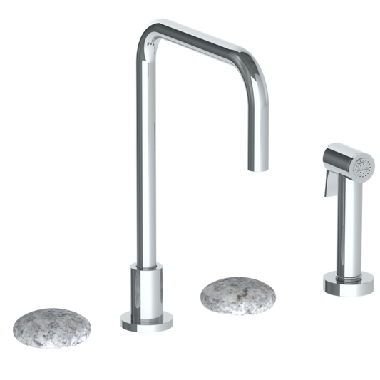 WATERMARK Zen 36 Deck Mounted 4 Hole Square Top Kitchen Set - Includes Side Spray 36-7.1-WM (ON SALE)