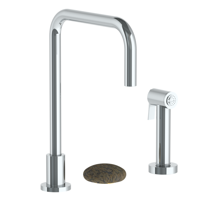 WATERMARK Zen 36 Deck Mounted 3 Hole Square Top Kitchen Set - Includes Side Spray 36-7.1.3A-HD (ON SALE)