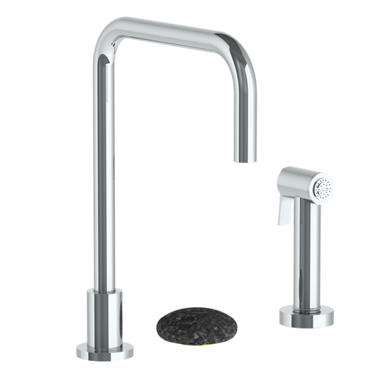 WATERMARK Zen 36 Deck Mounted 3 Hole Square Top Kitchen Set - Includes Side Spray 36-7.1.3A-MM (ON SALE)