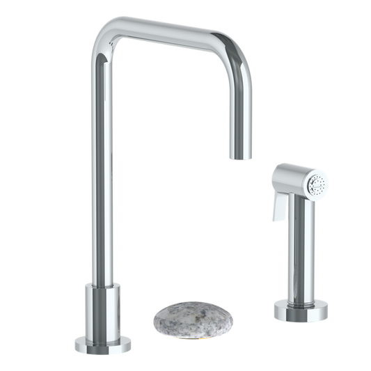 WATERMARK Zen 36 Deck Mounted 3 Hole Square Top Kitchen Set - Includes Side Spray 36-7.1.3A-WM (ON SALE)