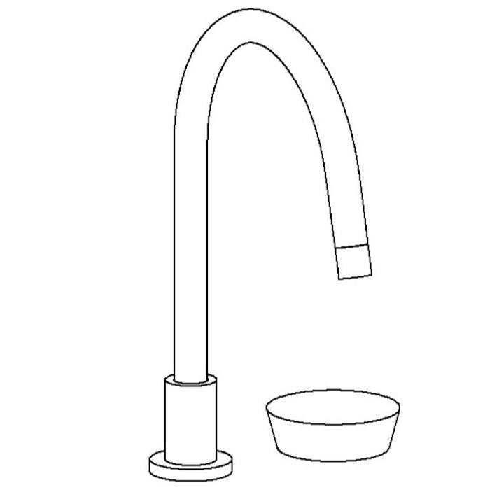 WATERMARK Zen 36 Deck Mounted 2 Hole Gooseneck Kitchen Faucet 36-7.1.3G-CM (ON SALE)