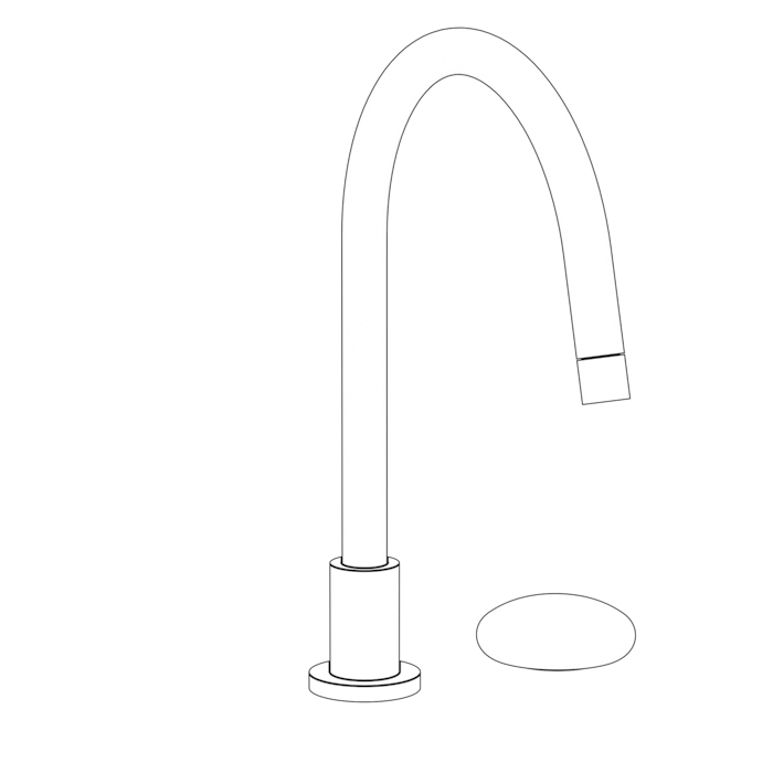 WATERMARK Zen 36 Deck Mounted 2 Hole Gooseneck Kitchen Faucet 36-7.1.3G-HD (ON SALE)