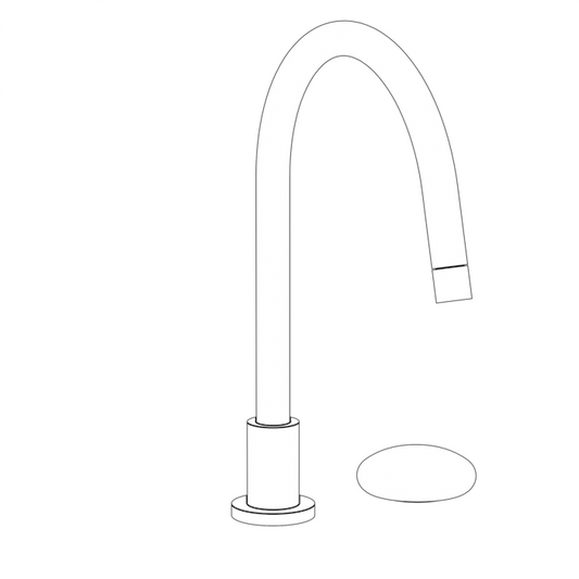 WATERMARK Zen 36 Deck Mounted 2 Hole Gooseneck Kitchen Faucet 36-7.1.3G-HD (ON SALE)